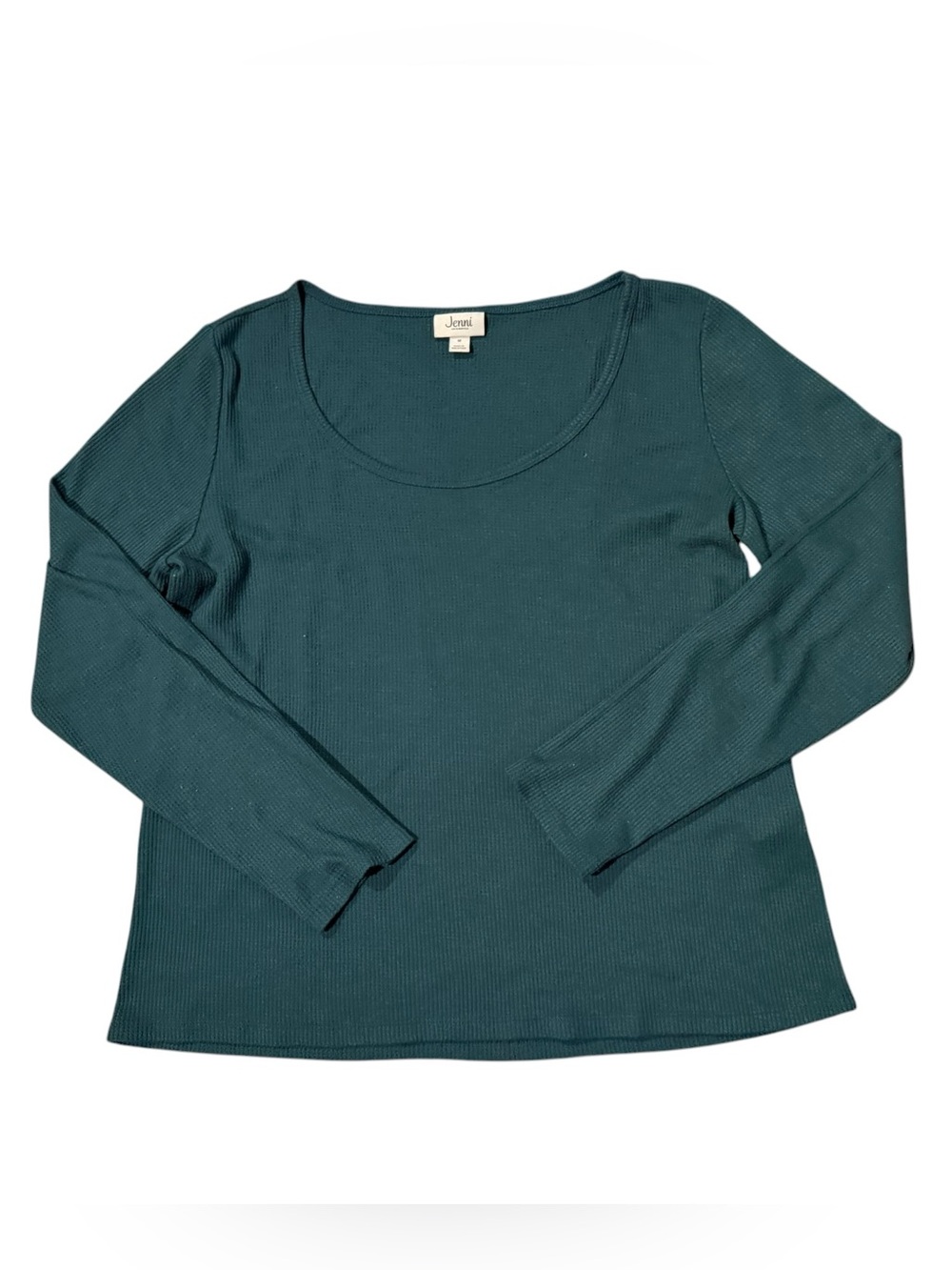 Jenni Intimates Green Long Sleeve Pajama Top Size Medium
